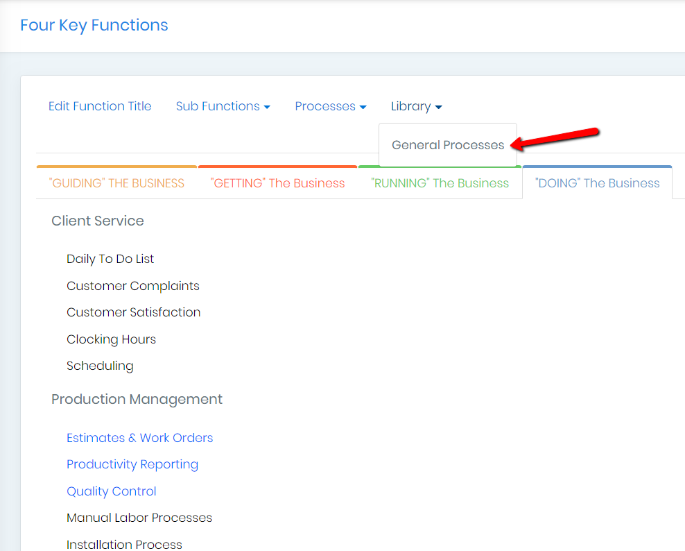 Adding From a Process Library TouchStone Help Desk